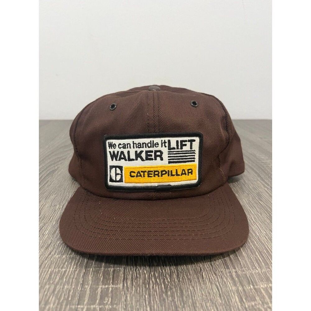 Vintage Walker Machinery Caterpillar brown hat